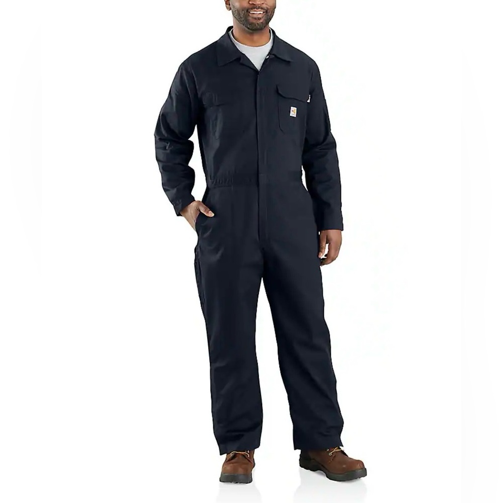 Carhartt FR Flame-Resistant Dark Blue‎ Twill Coveralls Utility Boiler Suit 4XL